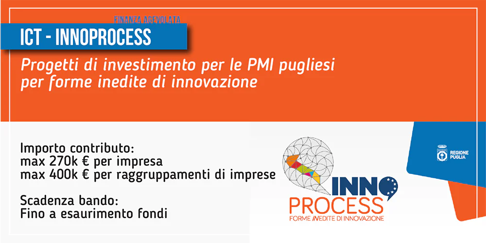 ICT, al via il bando Innoprocess per le PMI pugliesi