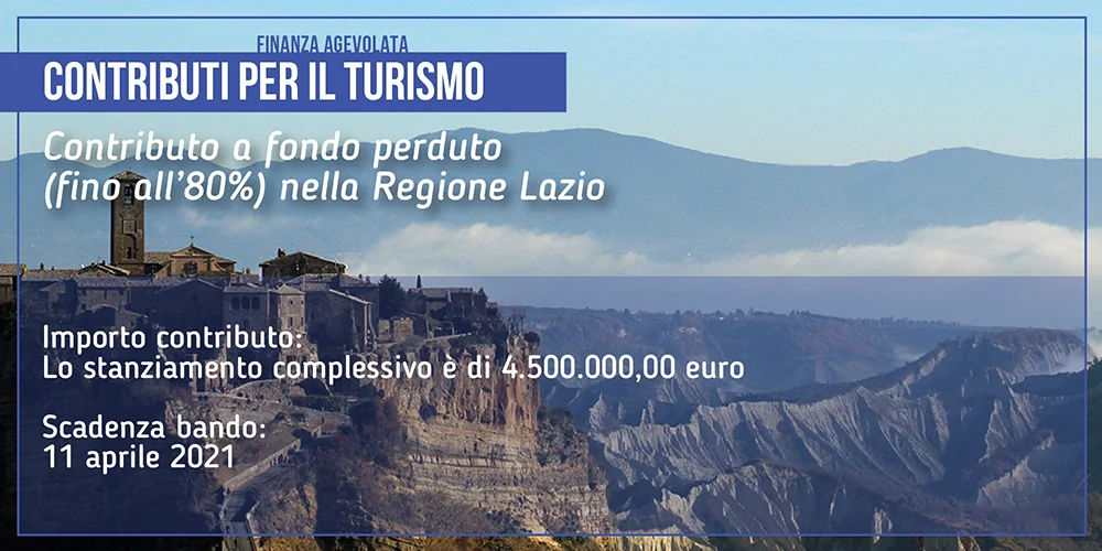 REGIONE LAZIO: Contributo per il turismo